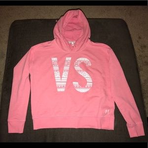 Victoria Secret Pink/White hoodie size Medium